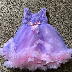 toddler dress purple pink 2t / 3t